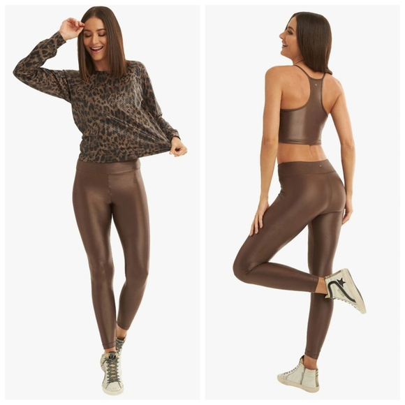 Koral Pants - Koral lusterous high rise legging cafe Sz S